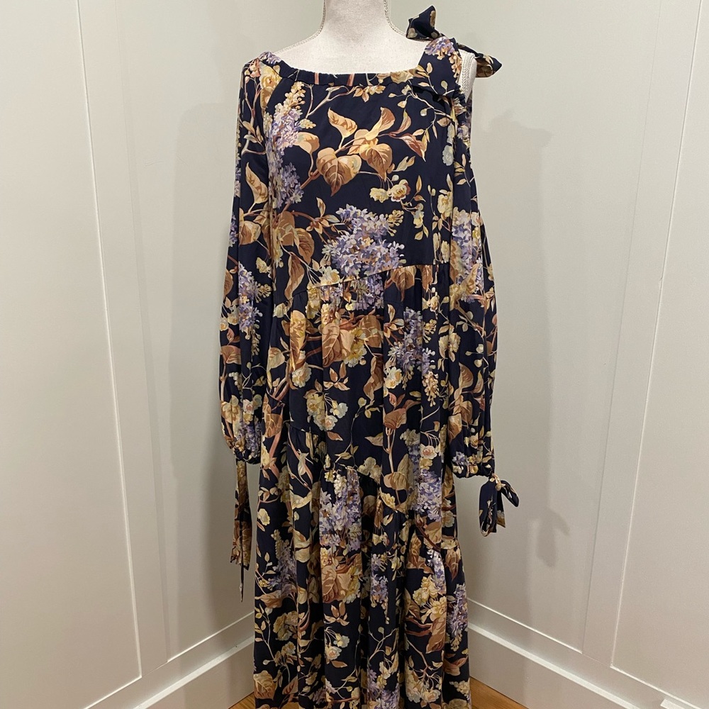 Zimmerman Floral Silk Asymmetrical Maxi Dress- Sz M (2)